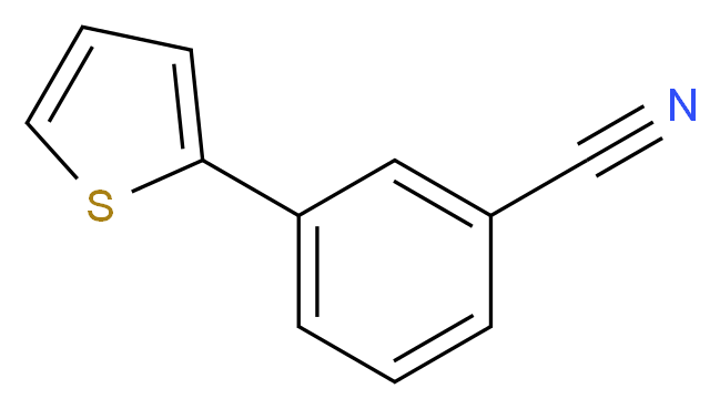 3-(thiophen-2-yl)benzonitrile_分子结构_CAS_380626-35-7