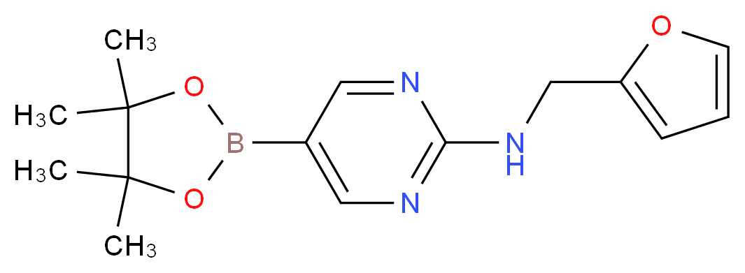 N-(Furan-2-ylmethyl)-5-(4,4,5,5-tetramethyl-1,3,2-dioxaborolan-2-yl)pyrimidin-2-amine_分子结构_CAS_1218790-00-1)