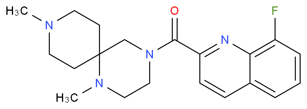 4-[(8-fluoroquinolin-2-yl)carbonyl]-1,9-dimethyl-1,4,9-triazaspiro[5.5]undecane_分子结构_CAS_)