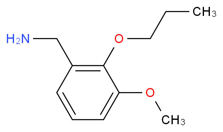 (3-methoxy-2-propoxyphenyl)methanamine_分子结构_CAS_80364-69-8