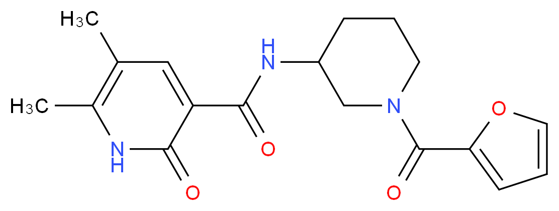 N-[1-(2-furoyl)piperidin-3-yl]-5,6-dimethyl-2-oxo-1,2-dihydropyridine-3-carboxamide_分子结构_CAS_)