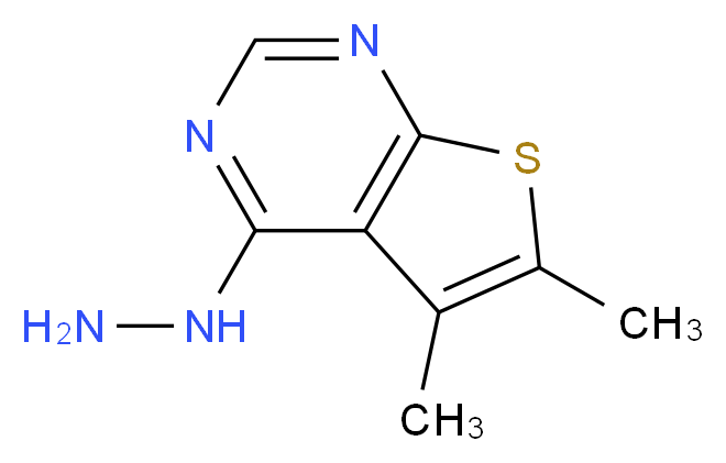 4-Hydrazino-5,6-dimethylthieno[2,3-d]pyrimidine_分子结构_CAS_63894-54-2)