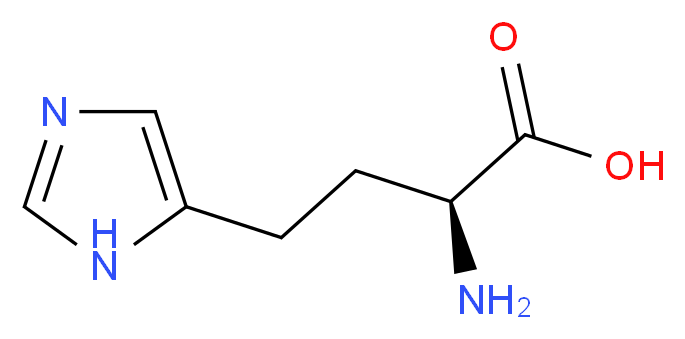 (2S)-2-amino-4-(1H-imidazol-5-yl)butanoic acid_分子结构_CAS_58501-47-6