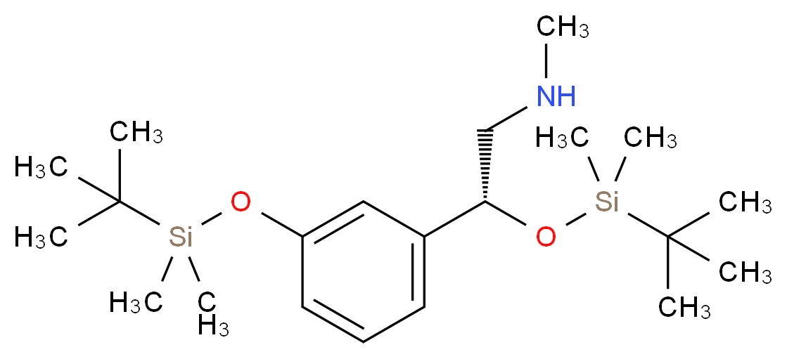 (R)-O,O-Bis(tert-butyldimethlsilyl) Phenylephrine_分子结构_CAS_1217862-07-1)