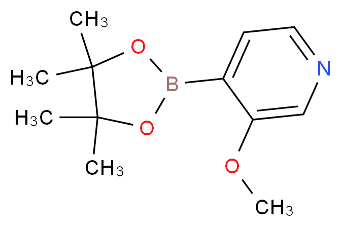 3-methoxy-4-(tetramethyl-1,3,2-dioxaborolan-2-yl)pyridine_分子结构_CAS_1243312-43-7