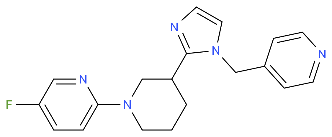 5-fluoro-2-{3-[1-(pyridin-4-ylmethyl)-1H-imidazol-2-yl]piperidin-1-yl}pyridine_分子结构_CAS_)