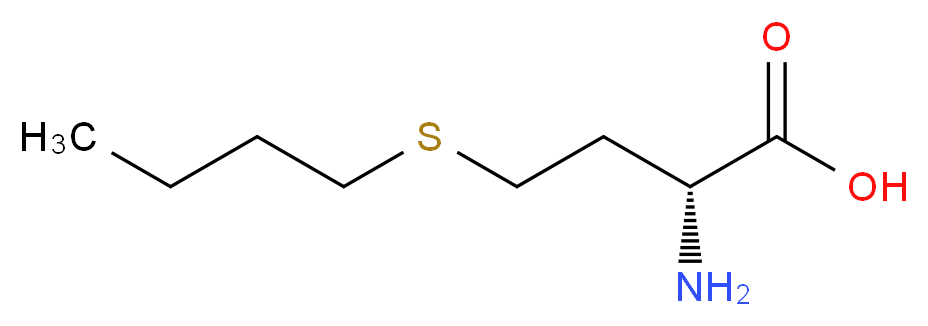 (2R)-2-amino-4-(butylsulfanyl)butanoic acid_分子结构_CAS_13073-22-8