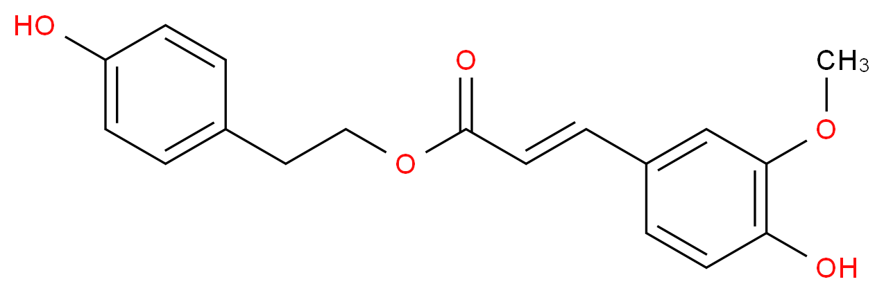p-Hydroxyphenethyl trans-ferulate_分子结构_CAS_84873-15-4)