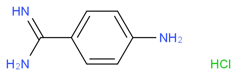 4-aminobenzene-1-carboximidamide hydrochloride_分子结构_CAS_7761-72-0