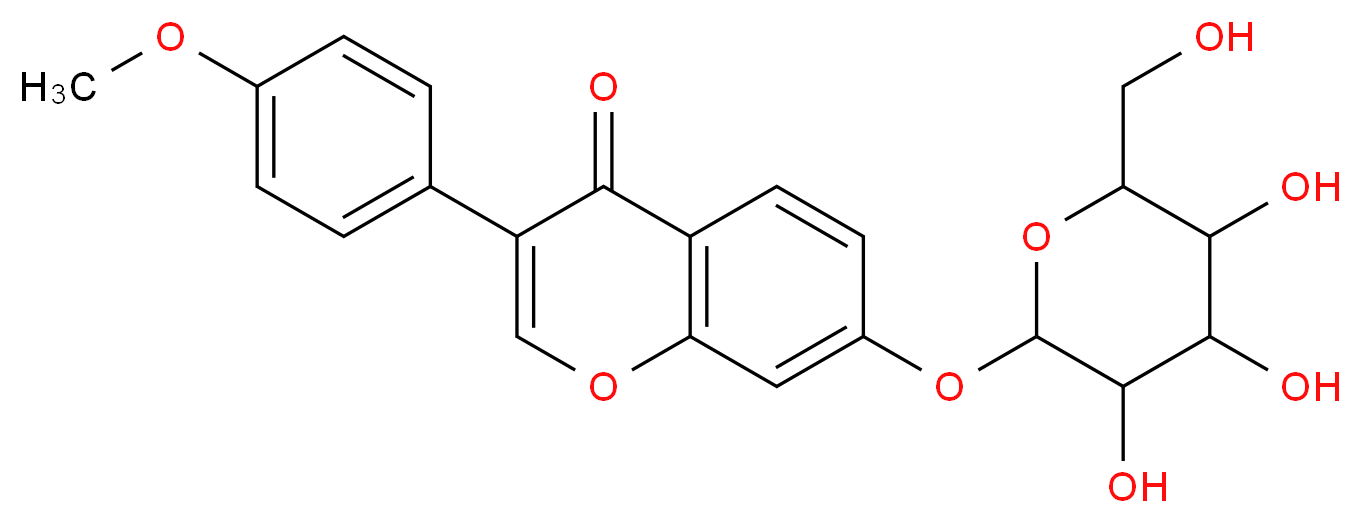 3-(4-methoxyphenyl)-7-{[3,4,5-trihydroxy-6-(hydroxymethyl)oxan-2-yl]oxy}-4H-chromen-4-one_分子结构_CAS_486-62-4