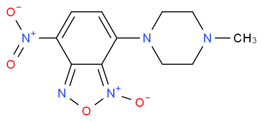 7-(4-methylpiperazin-1-yl)-4-nitro-2,1,3-benzoxadiazol-1-ium-1-olate_分子结构_CAS_58131-57-0
