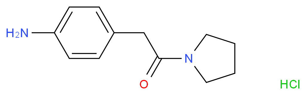 [4-(2-Oxo-2-pyrrolidin-1-ylethyl)phenyl]amine hydrochloride_分子结构_CAS_926265-87-4)