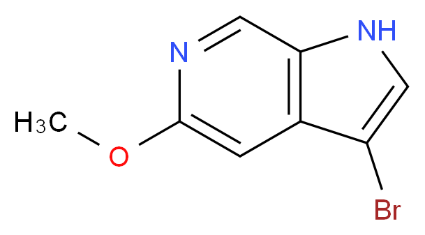 3-Bromo-5-methoxy-6-azaindole_分子结构_CAS_1204298-60-1)