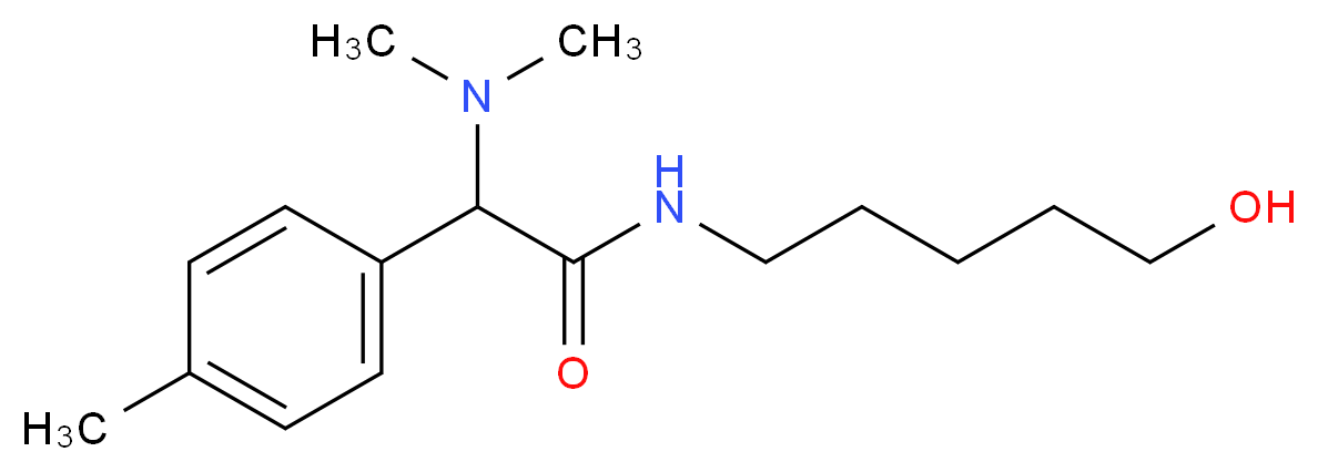 2-(dimethylamino)-N-(5-hydroxypentyl)-2-(4-methylphenyl)acetamide_分子结构_CAS_)