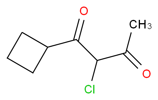 2-Chloro-1-cyclobutyl-butane-1,3-dione_分子结构_CAS_1020732-21-1)