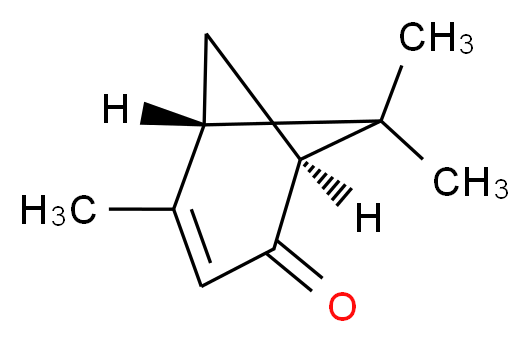 (1S,5S)-4,6,6-trimethylbicyclo[3.1.1]hept-3-en-2-one_分子结构_CAS_1196-01-6