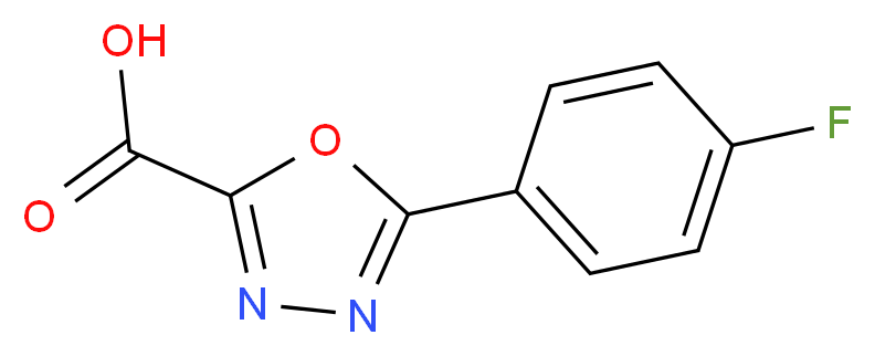 5-(4-fluorophenyl)-1,3,4-oxadiazole-2-carboxylic acid_分子结构_CAS_944898-08-2