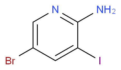 5-bromo-3-iodopyridin-2-amine_分子结构_CAS_)