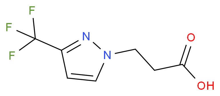 3-(3-Trifluoromethyl-pyrazol-1-yl)-propionic acid_分子结构_CAS_)