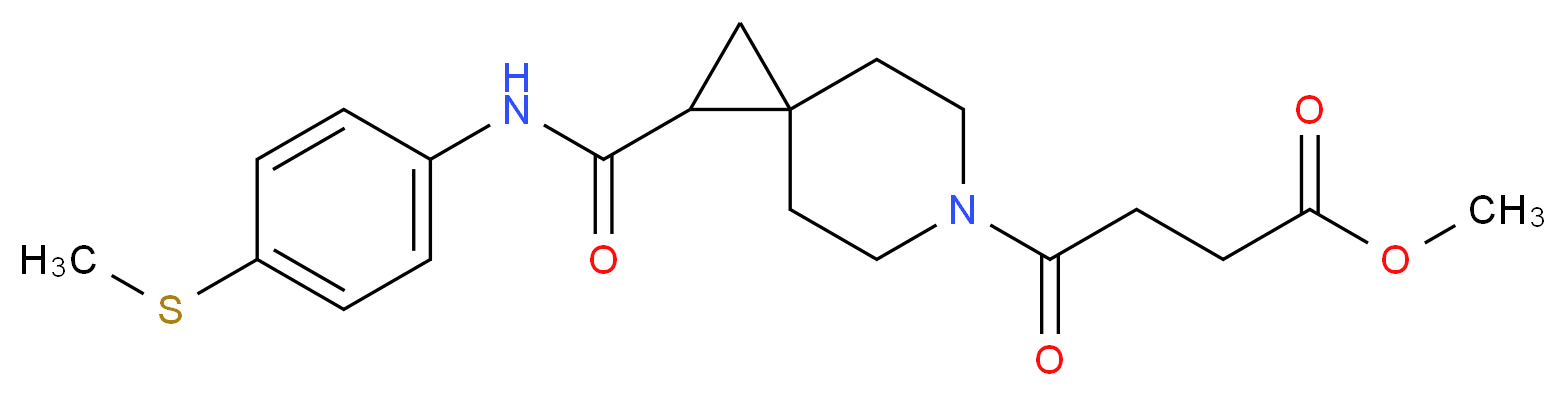 methyl 4-[1-({[4-(methylthio)phenyl]amino}carbonyl)-6-azaspiro[2.5]oct-6-yl]-4-oxobutanoate_分子结构_CAS_)