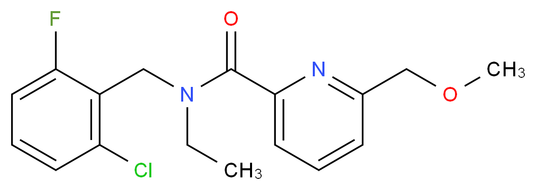N-(2-chloro-6-fluorobenzyl)-N-ethyl-6-(methoxymethyl)pyridine-2-carboxamide_分子结构_CAS_)