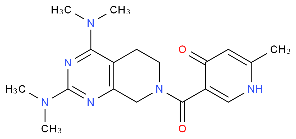 5-{[2,4-bis(dimethylamino)-5,8-dihydropyrido[3,4-d]pyrimidin-7(6H)-yl]carbonyl}-2-methylpyridin-4(1H)-one_分子结构_CAS_)
