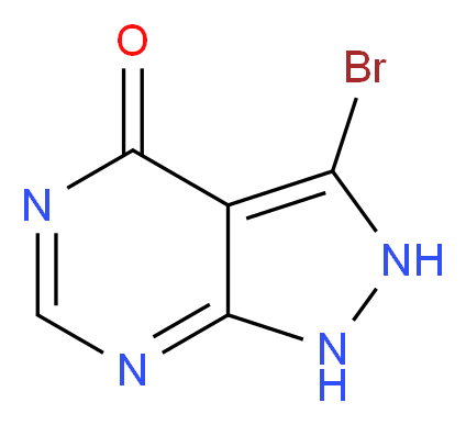 3-bromo-1H,2H,4H-pyrazolo[3,4-d]pyrimidin-4-one_分子结构_CAS_54738-73-7