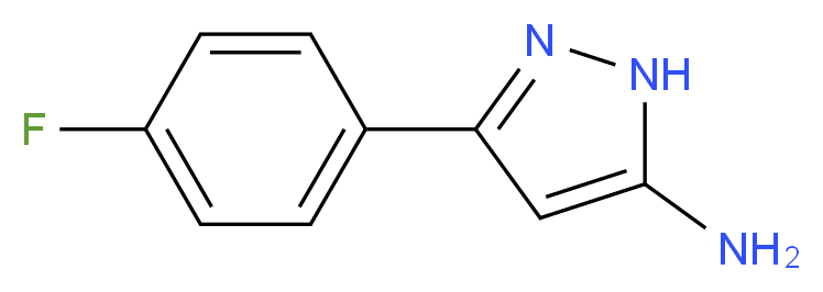 3-(4-fluorophenyl)-1H-pyrazol-5-amine_分子结构_CAS_72411-52-0