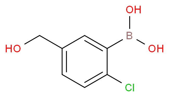 [2-chloro-5-(hydroxymethyl)phenyl]boronic acid_分子结构_CAS_89694-46-2