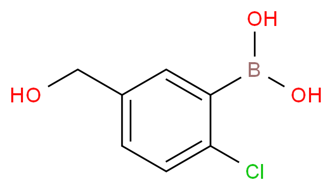 2-Chloro-5-hydroxymethylphenylboronic acid_分子结构_CAS_1003042-59-8)