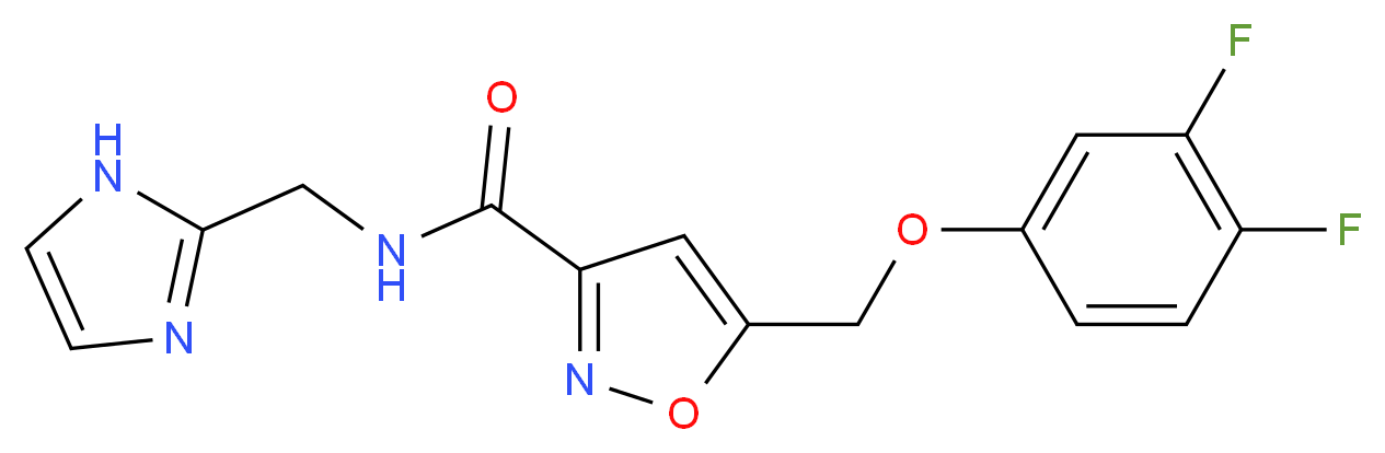 5-[(3,4-difluorophenoxy)methyl]-N-(1H-imidazol-2-ylmethyl)isoxazole-3-carboxamide_分子结构_CAS_)