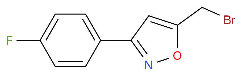 5-(bromomethyl)-3-(4-fluorophenyl)isoxazole_分子结构_CAS_5262-25-9)