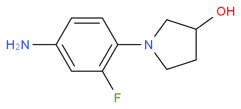 1-(4-amino-2-fluorophenyl)pyrrolidin-3-ol_分子结构_CAS_593249-20-8