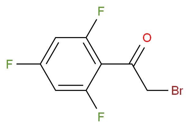 2-bromo-1-(2,4,6-trifluorophenyl)ethan-1-one_分子结构_CAS_746630-36-4