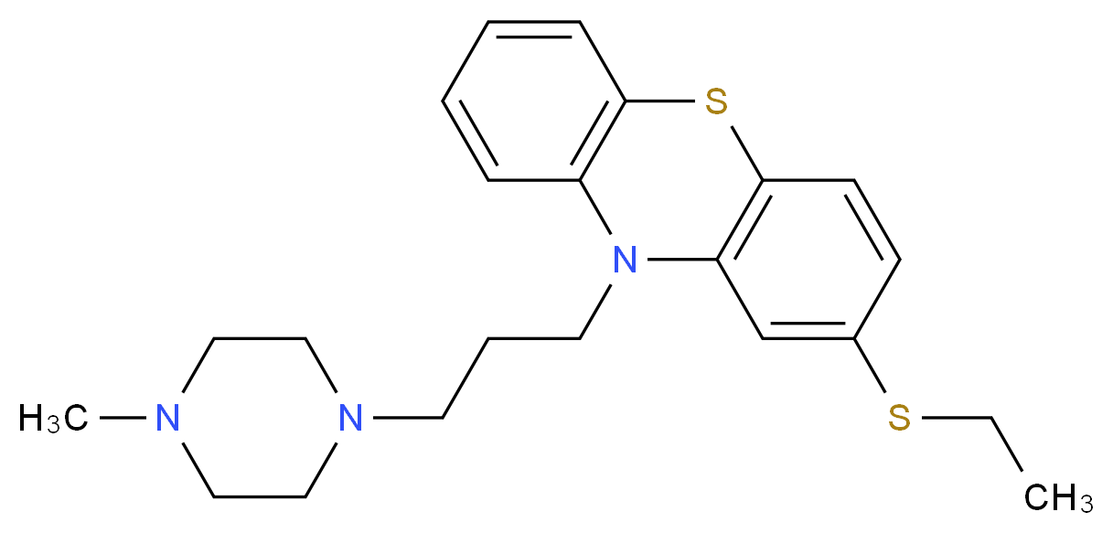 2-(ethylsulfanyl)-10-[3-(4-methylpiperazin-1-yl)propyl]-10H-phenothiazine_分子结构_CAS_1420-55-9