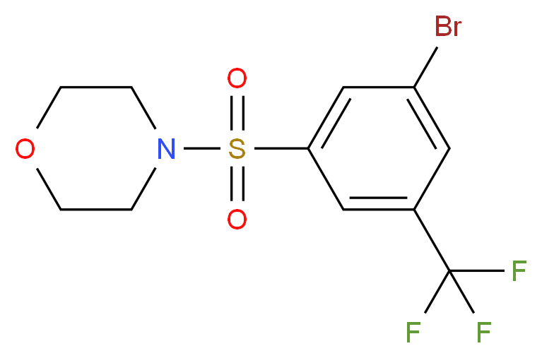 4-[3-bromo-5-(trifluoromethyl)benzenesulfonyl]morpholine_分子结构_CAS_951884-77-8