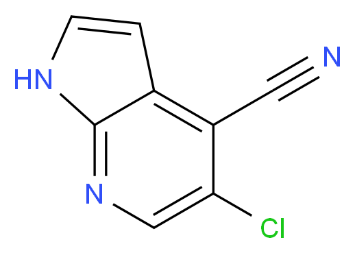 5-Chloro-1H-pyrrolo[2,3-b]pyridine-4-carbonitrile_分子结构_CAS_)