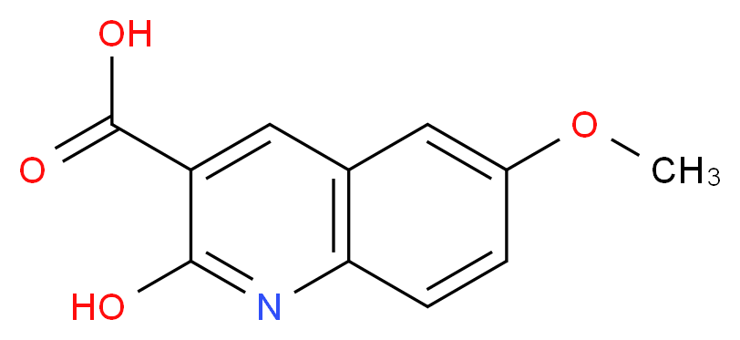 2-Hydroxy-6-methoxy-quinoline-3-carboxylic acid_分子结构_CAS_154386-35-3)