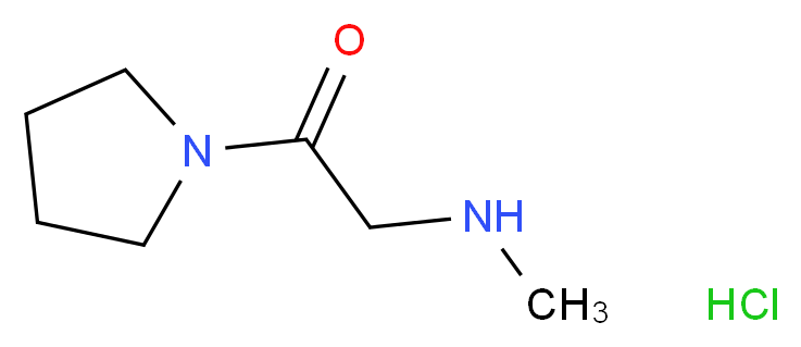 2-(Methylamino)-1-(1-pyrrolidinyl)-1-ethanone hydrochloride_分子结构_CAS_)