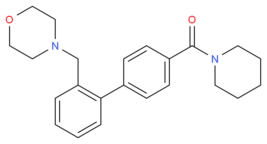 4-{[4'-(piperidin-1-ylcarbonyl)biphenyl-2-yl]methyl}morpholine_分子结构_CAS_)