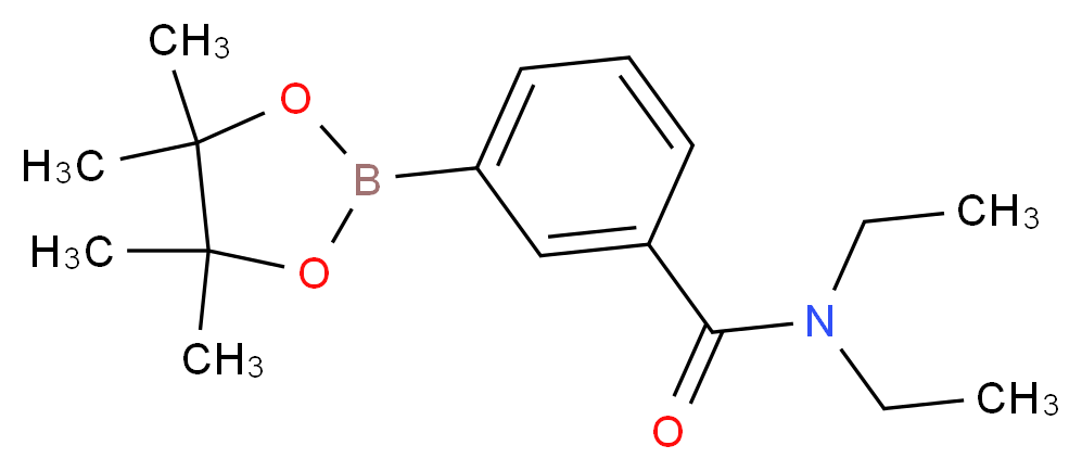 N,N-diethyl-3-(tetramethyl-1,3,2-dioxaborolan-2-yl)benzamide_分子结构_CAS_325142-97-0