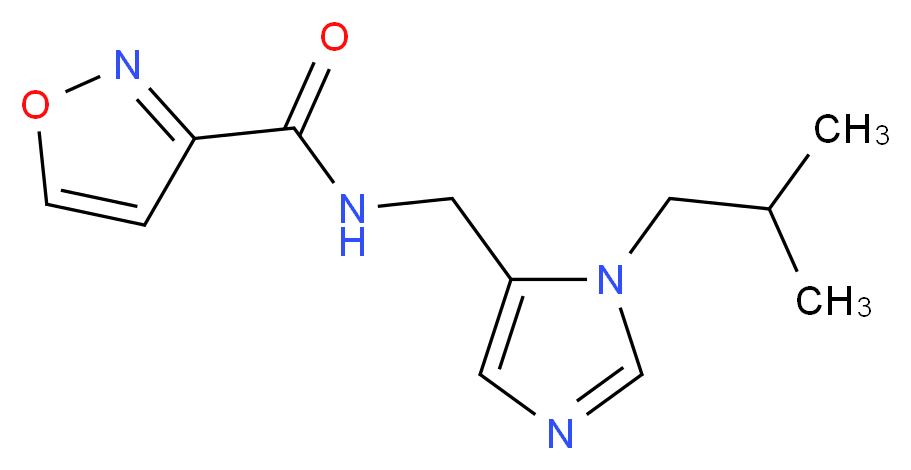 N-[(1-isobutyl-1H-imidazol-5-yl)methyl]isoxazole-3-carboxamide_分子结构_CAS_)