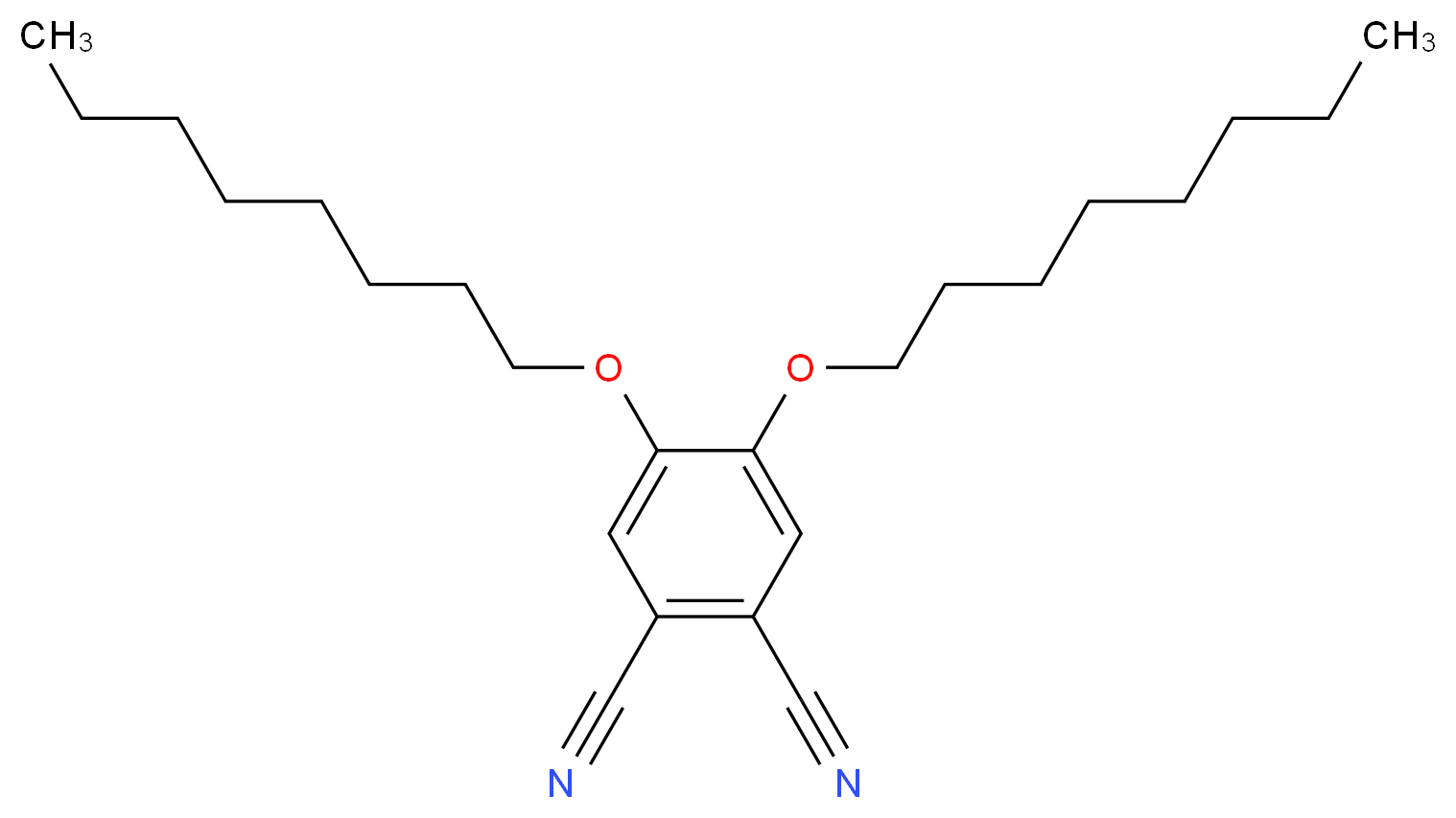 4,5-二辛氧基-1,2-苯二甲腈_分子结构_CAS_118132-11-9)