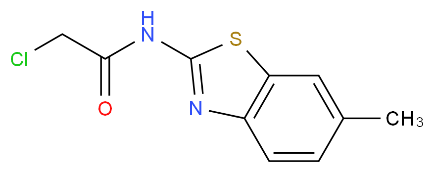 2-Chloro-N-(6-methyl-benzothiazol-2-yl)-acetamide_分子结构_CAS_3174-15-0)