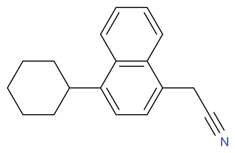 2-(4-cyclohexylnaphthalen-1-yl)acetonitrile_分子结构_CAS_71109-05-2