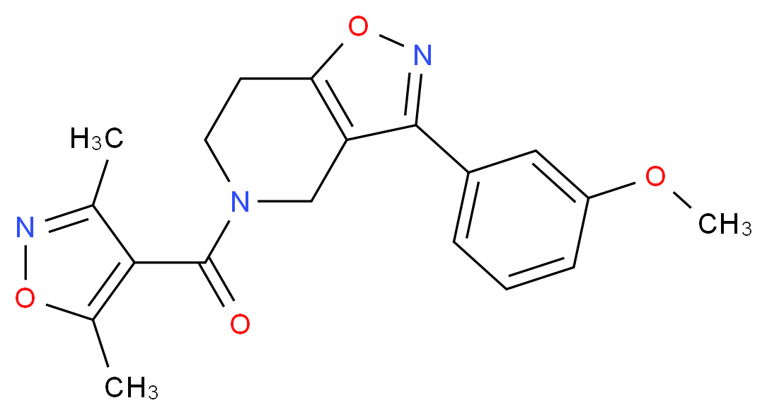 5-[(3,5-dimethyl-4-isoxazolyl)carbonyl]-3-(3-methoxyphenyl)-4,5,6,7-tetrahydroisoxazolo[4,5-c]pyridine_分子结构_CAS_)