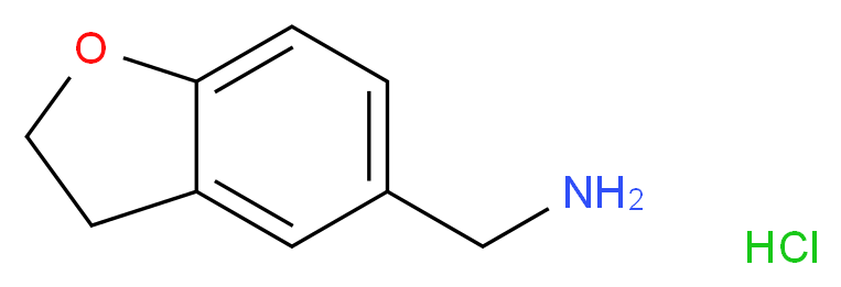 5-(Aminomethyl)-2,3-dihydrobenzo[b]furan hydrochloride 97%_分子结构_CAS_55745-74-9)