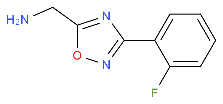 1-[3-(2-fluorophenyl)-1,2,4-oxadiazol-5-yl]methanamine_分子结构_CAS_)