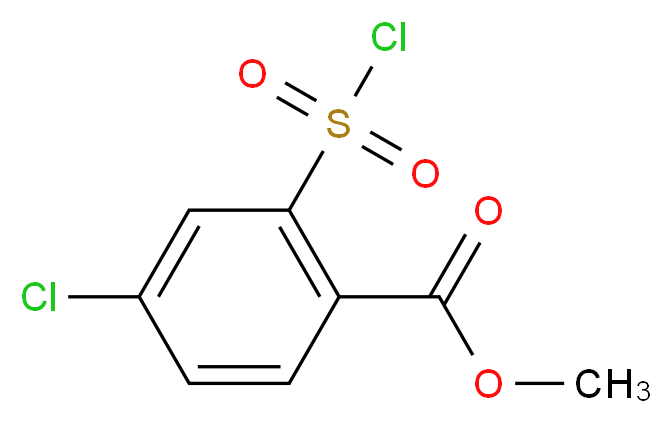 methyl 4-chloro-2-(chlorosulfonyl)benzoate_分子结构_CAS_85392-01-4