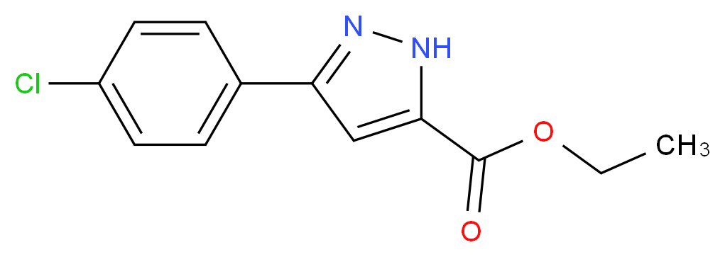 Ethyl 3-(4-chlorophenyl)-1H-pyrazole-5-carboxylate_分子结构_CAS_)